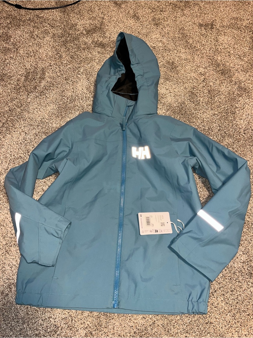 Helly Hansen Rain Coat Kids Size 140/10 NWT Blue